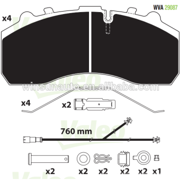 29087 plaquette de frein de camion pour BPW / MAB / MB / SCANIA / DAF / SAF camion européen et remorque